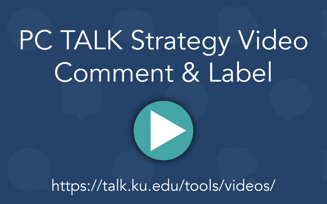 PC TALK Strategy Video: Comment and Label