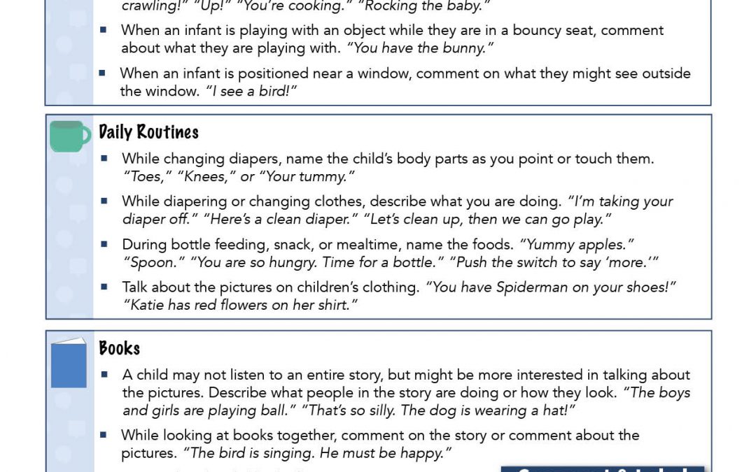 Handout: Comment & Label with Children who use Gestures and Sounds