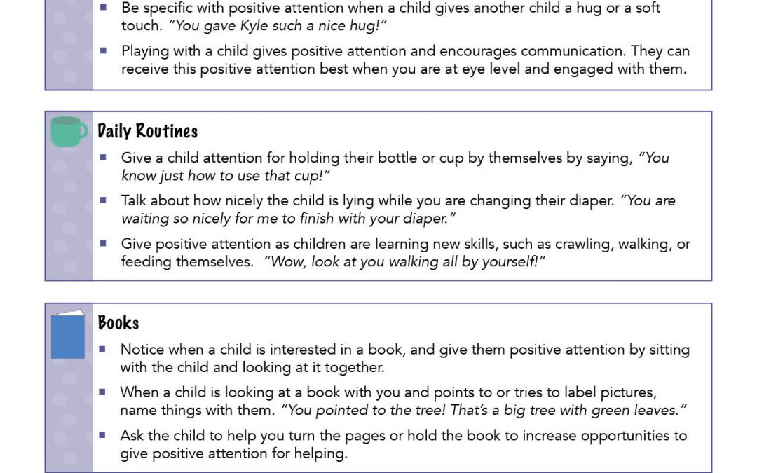 Handouts: Giving Positive Attention to Children Who Use Gestures and Sounds