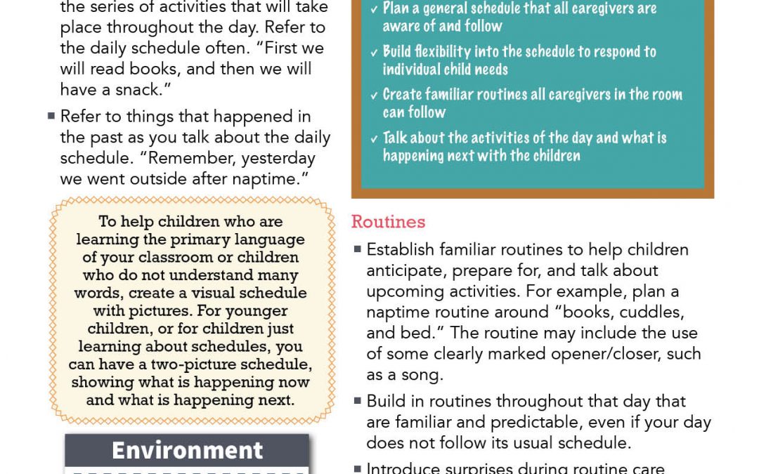 Handout: Environment Schedules and Routines
